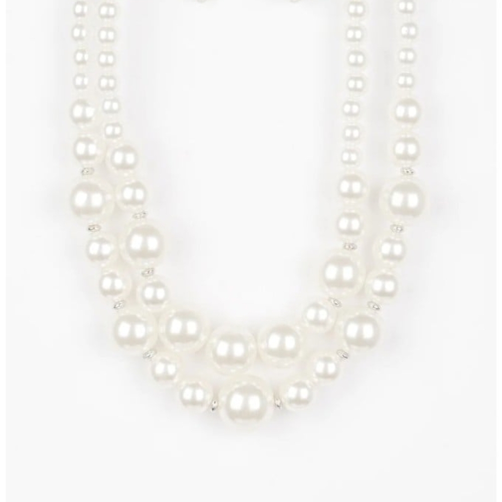 Paparazzi Classic White Pearl Necklace The More The Modest Fashion Jewelry
